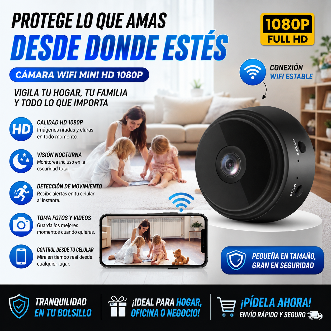Mini camara de seguridad inalámbrica