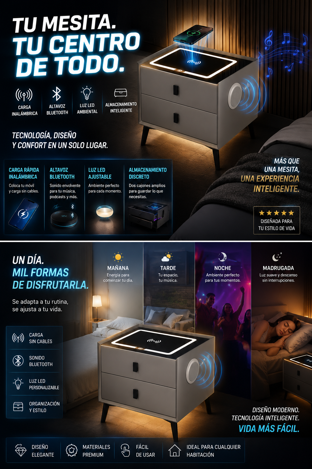 MESA DE NOCHE INTELIGENTE