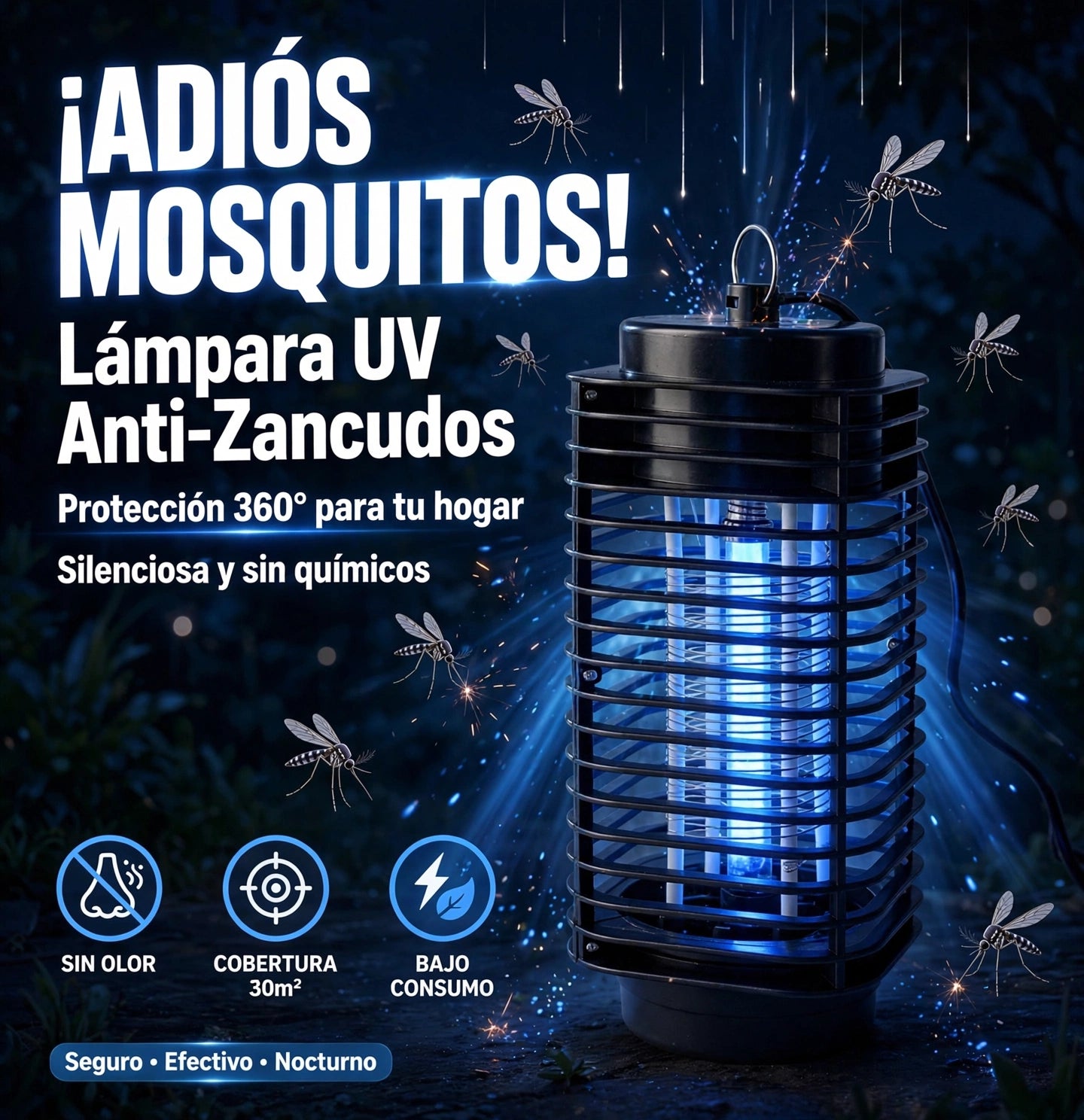 Lampara mata mosquitos