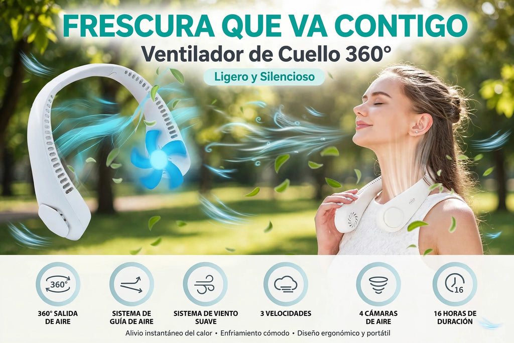 Ventilador Portátil De Cuello Recargable